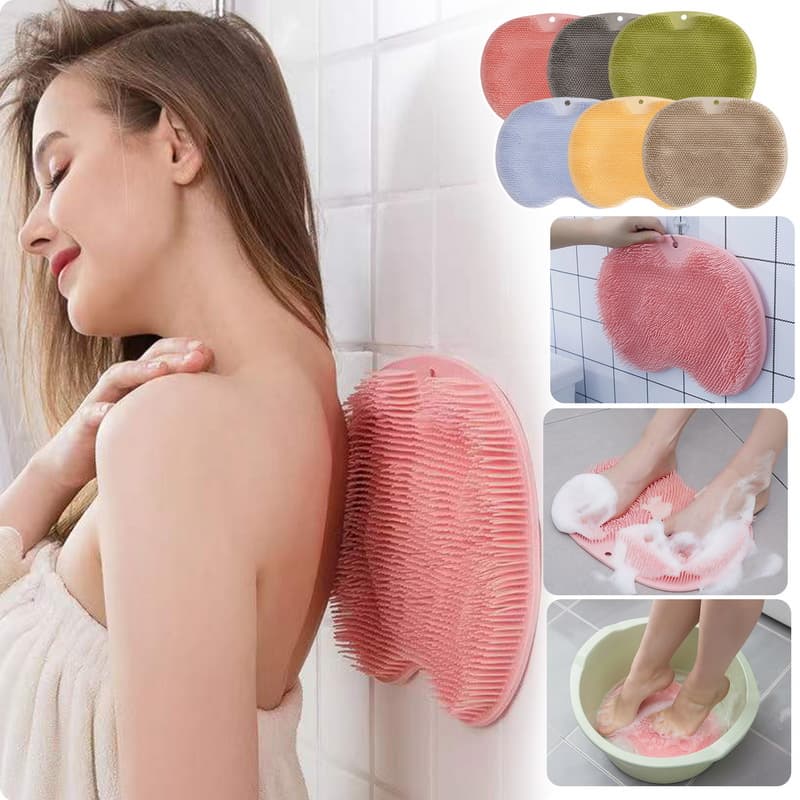 Cepillo de Masaje para Baño con Alfombrilla Antideslizante