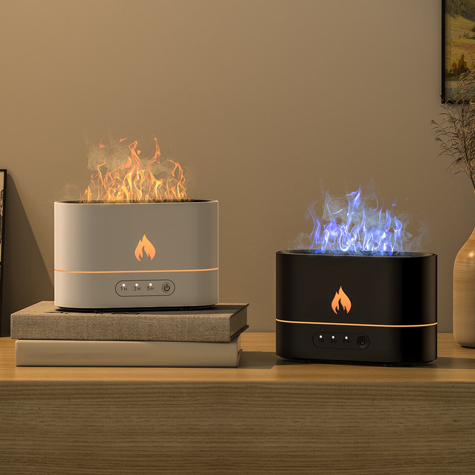 Humidificador Difusor Aromaterapia con Luz de Llama