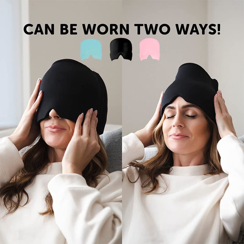 Gorro Congelable de Compresas para Migrañas y Estrés