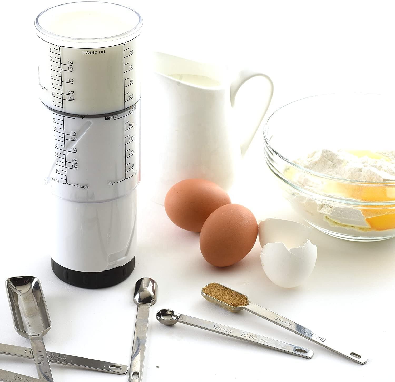 Tazas Medidoras de Plástico Giratorias Ajustables