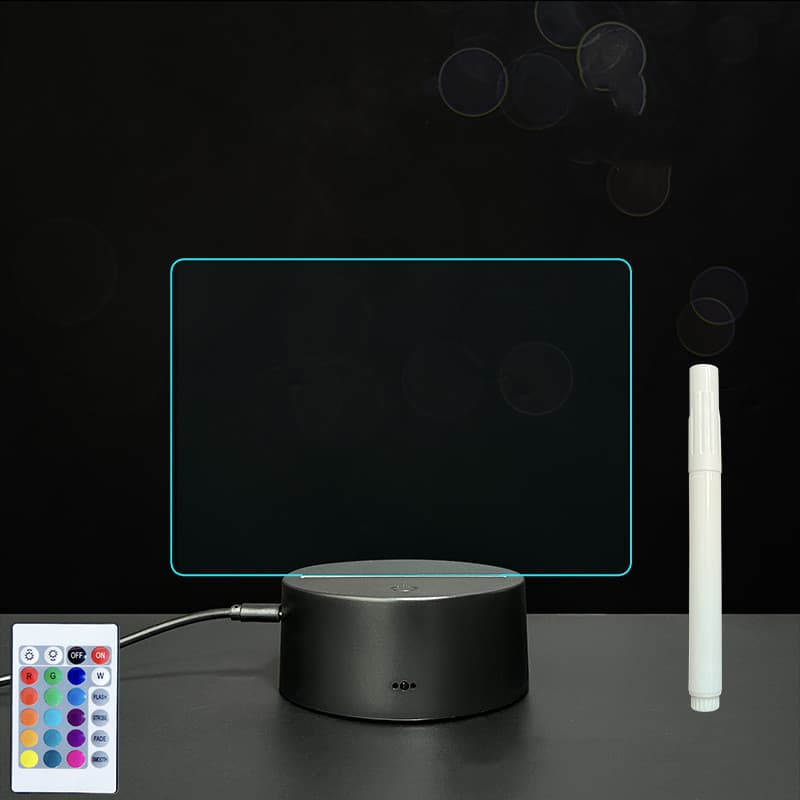 Pizarra LED 3D con luz acrílica para mensajes