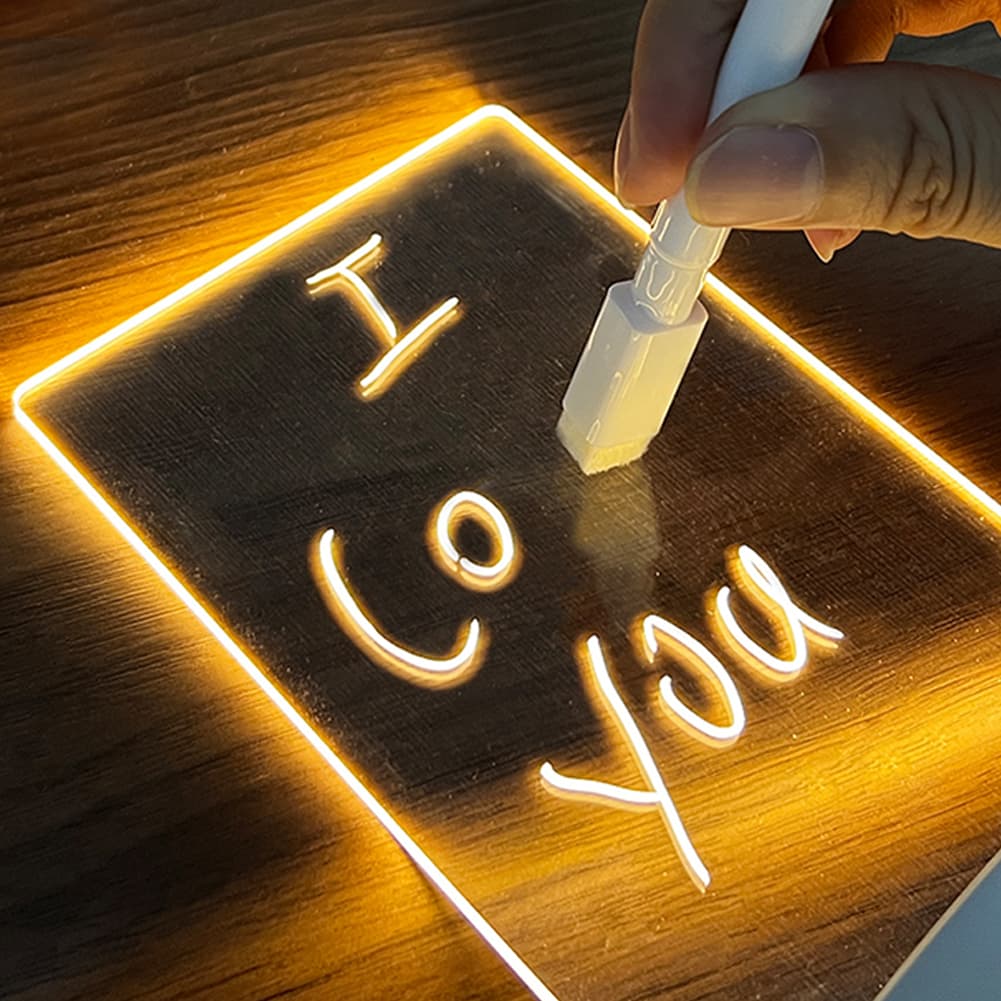 Tablero LED con luz nocturna y mensajes USB