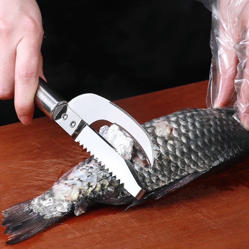 Raspador de Escamas 3 en 1 Acero Inoxidable para Pescado
