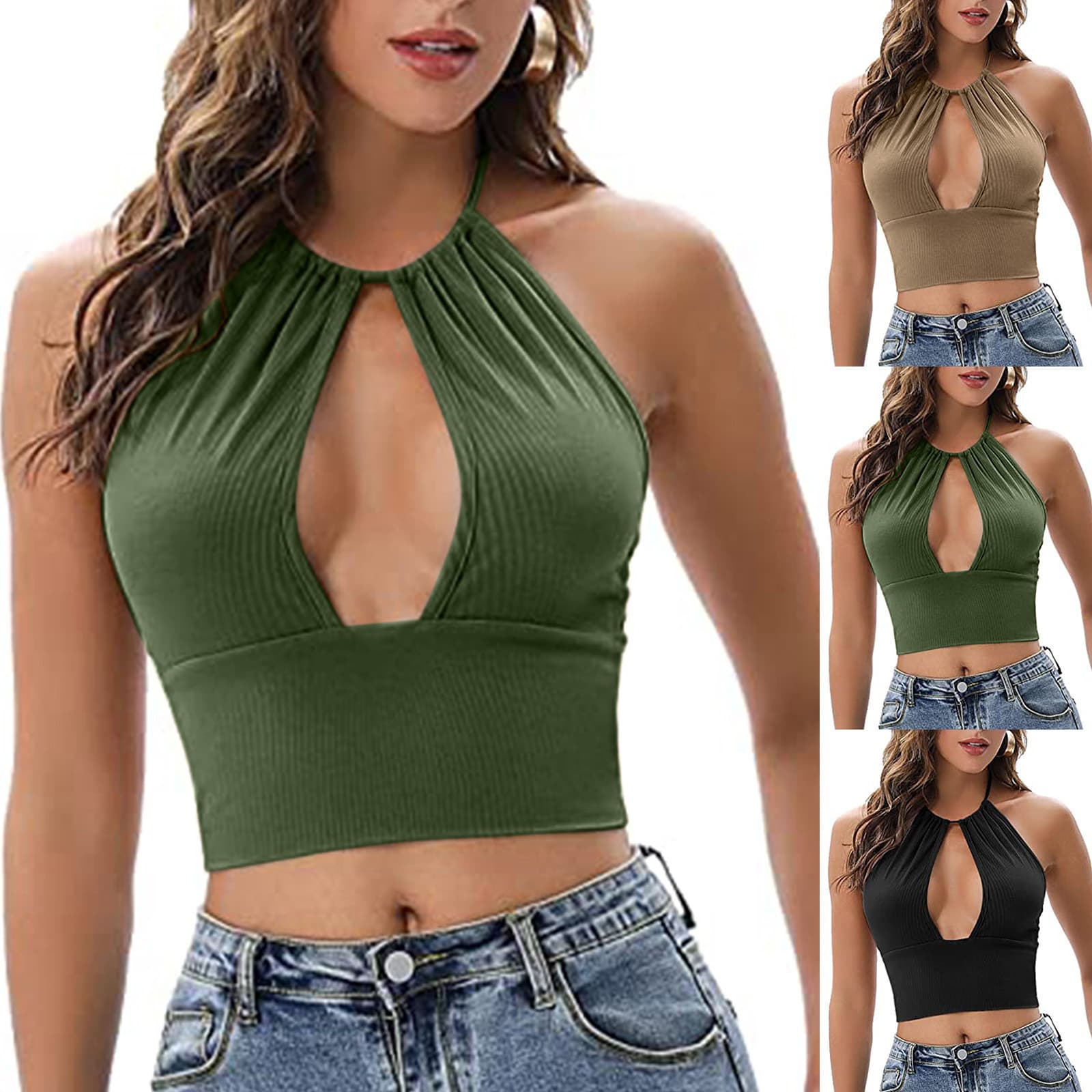 Camisola Halter Sexy Mujer Verano