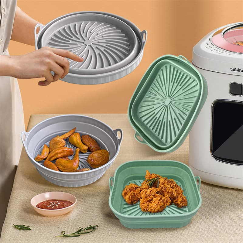 Bandeja y Forro Reutilizable de Silicona para Air Fryer