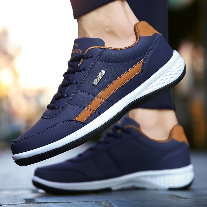 Zapatillas de Cuero Casual Transpirables para Hombre