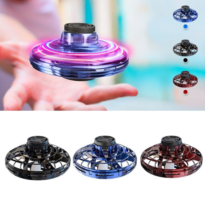 Mini Helicóptero Volador LED Tipo UFO Giratorio