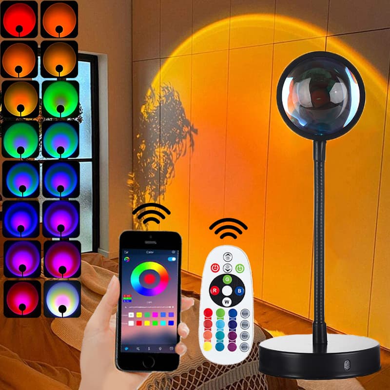 Lámpara de Escritorio USB con Proyección Rainbow