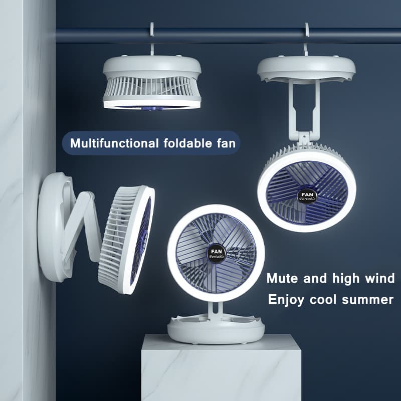 Ventilador de Techo Plegable con Luz LED y USB