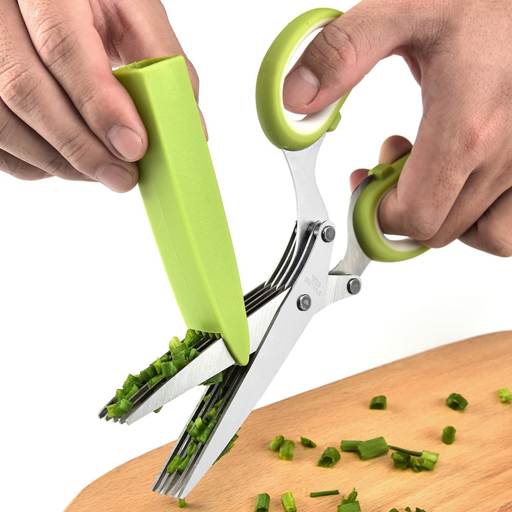 Tijeras de Cocina Multiuso Acero Inoxidable para Hierbas y Especias