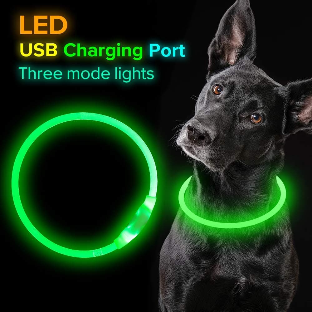 Collar LED Recargable USB para Mascotas