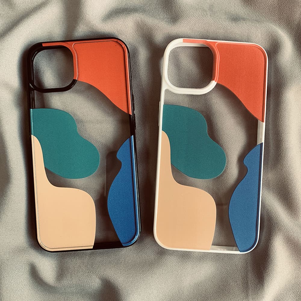 Funda móvil 13" con diseño geométrico de colores