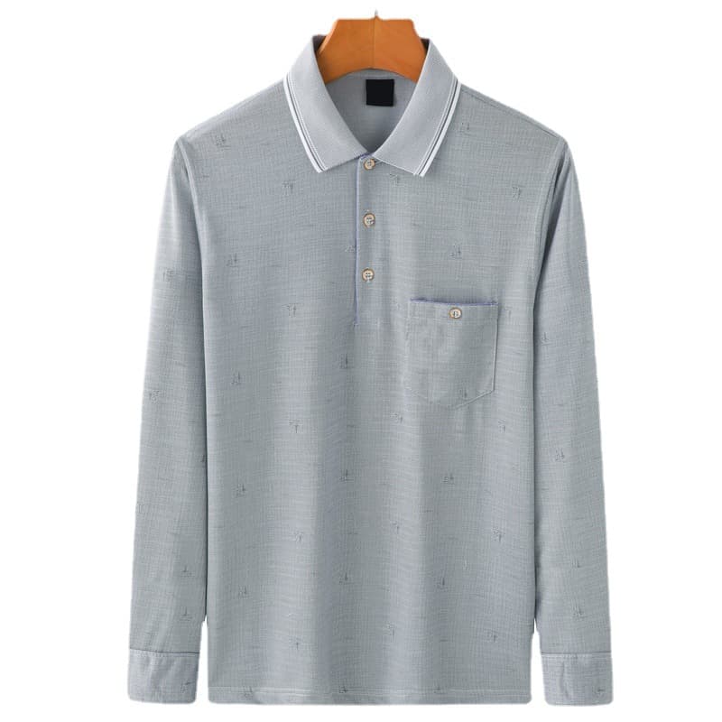 Camiseta manga larga "Dad" con solapa primavera-otoño