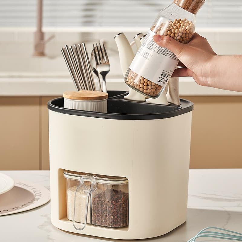 Soporte Organizador Multifuncional para Cubiertos y Utensilios de Cocina