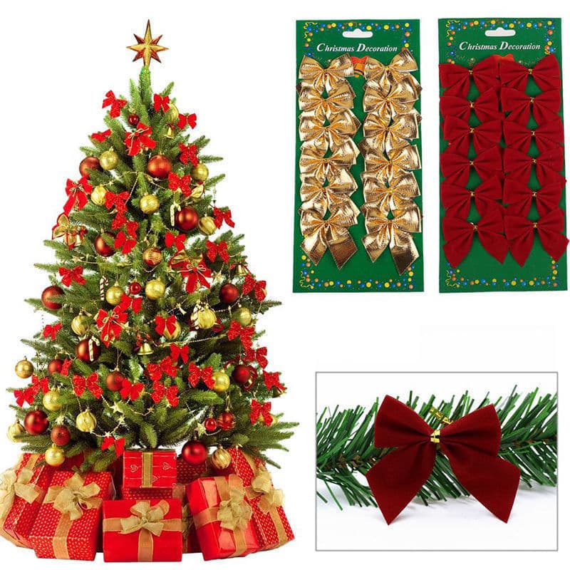 Adorno Navideño con Lazo para Árbol de Navidad