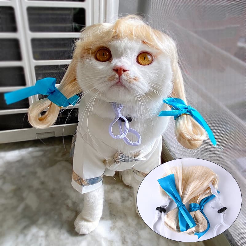 Peluca Disfraz Halloween Navidad para Mascotas