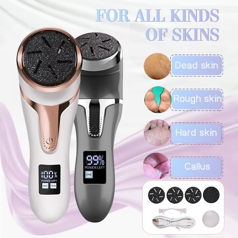 Exfoliador de pies eléctrico LCD con pantalla digital
