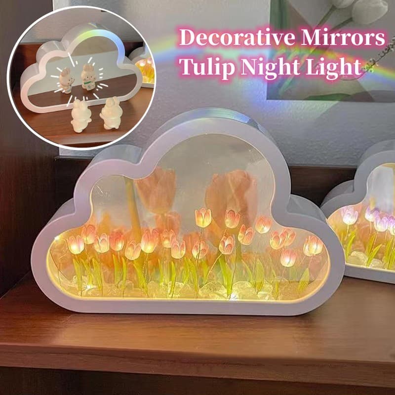 Lámpara Decorativa LED con Tulipanes de Noche