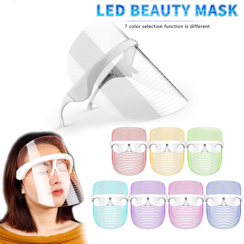Mascarilla LED 7 Colores Terapia Luz Roja Antienvejecimiento