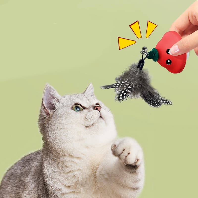 Juguete para Gatos con Ventosa y Varilla Retráctil