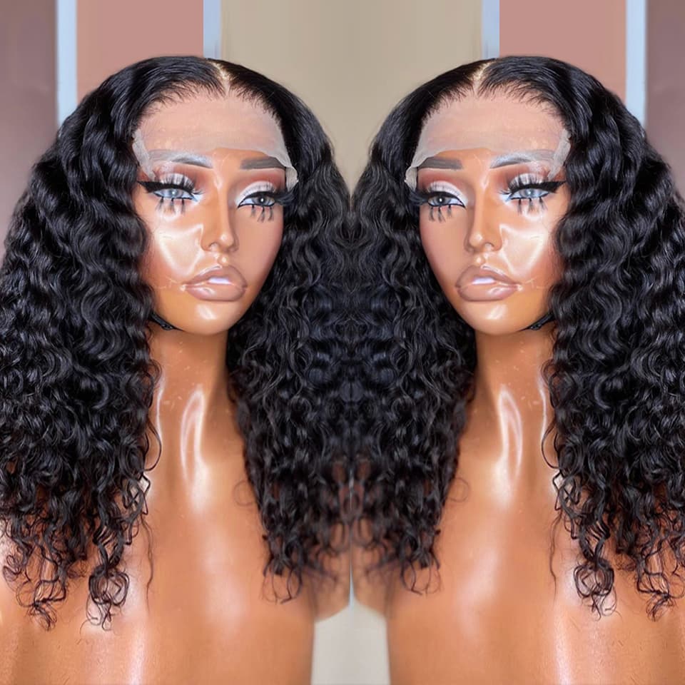 Peluca Frontal de Encaje Onda Profunda Cabello Humano