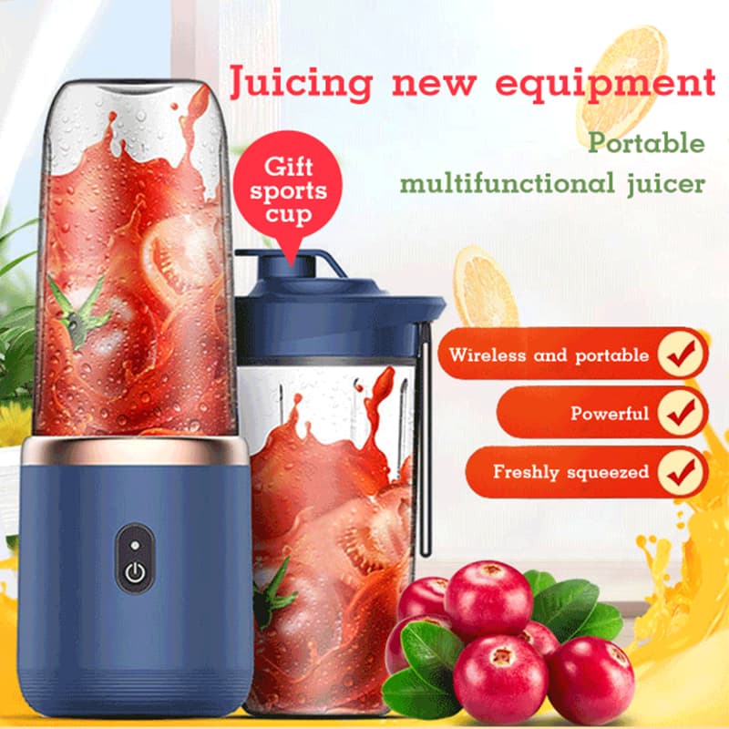 Batidora Portátil Mini 6 Cuchillas USB - Licuadora Smoothie