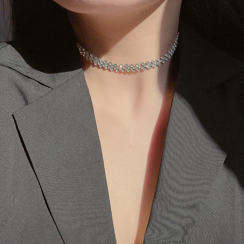 Collar de Strass Cadena de Clavícula Fashion