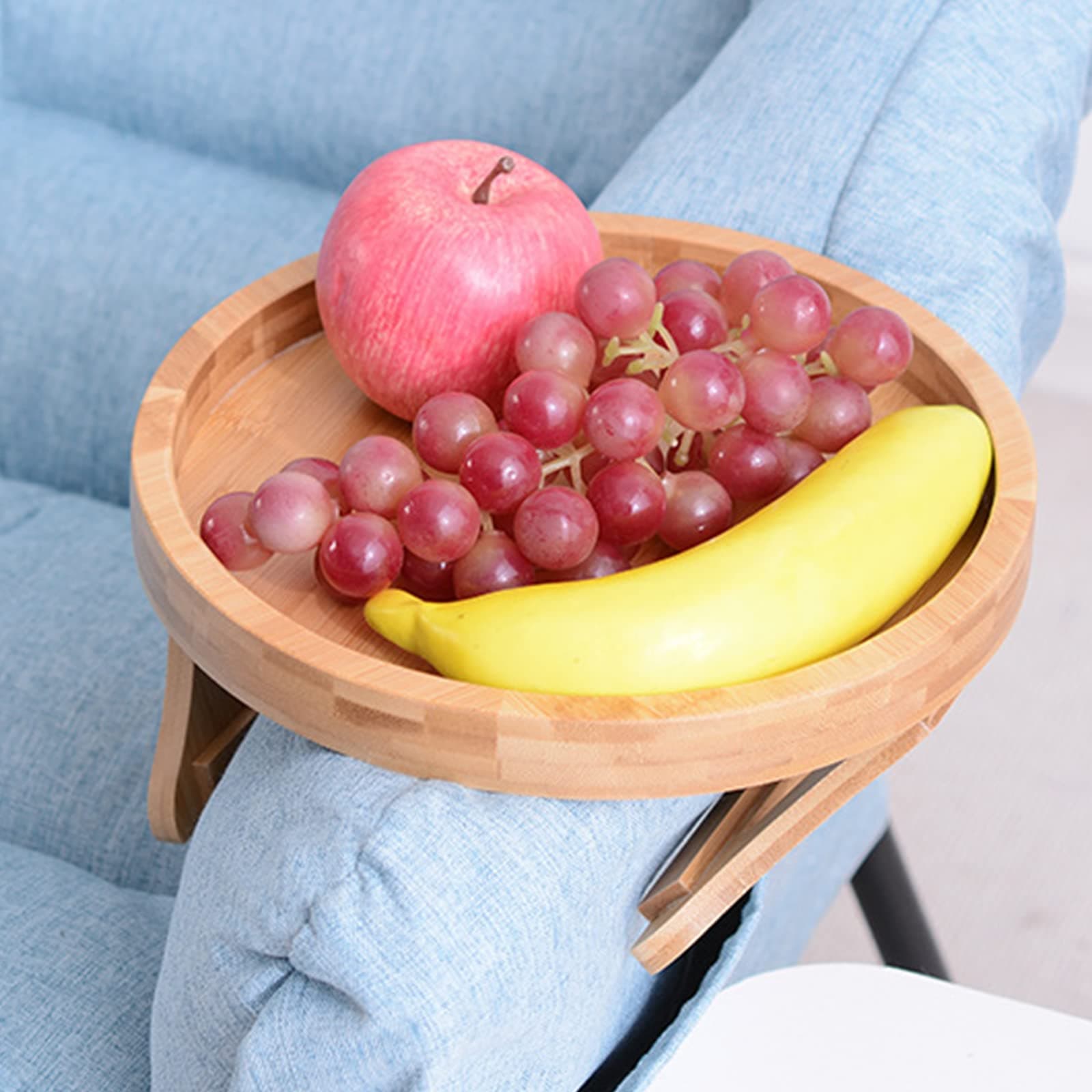Bandeja de Sofá con Clip Madera para Brazo