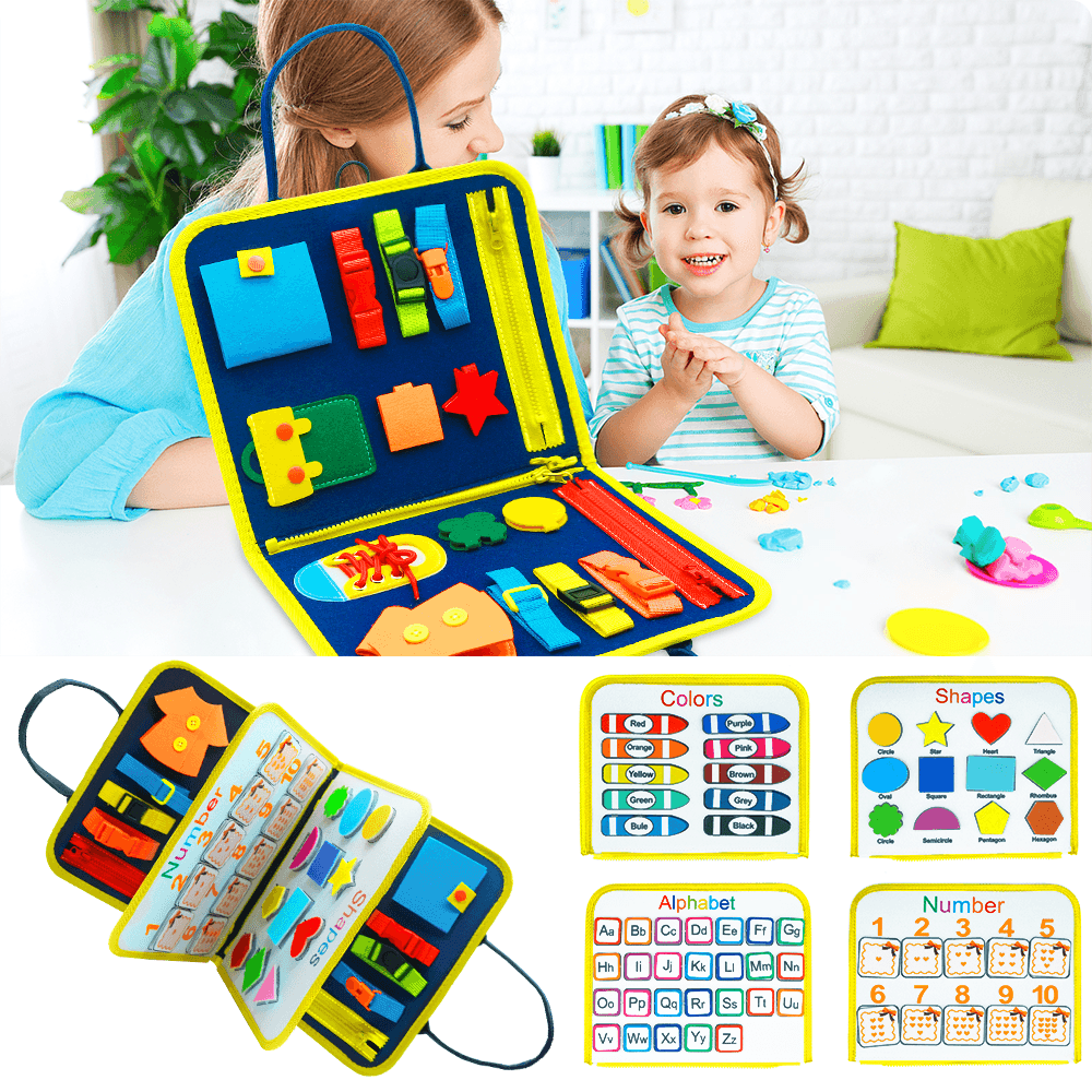 Busy Board Educativo para Aprender a Vestirse y Abrocharse