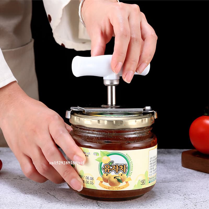 Abridor de Latas y Frascos Ajustable en Acero Inoxidable