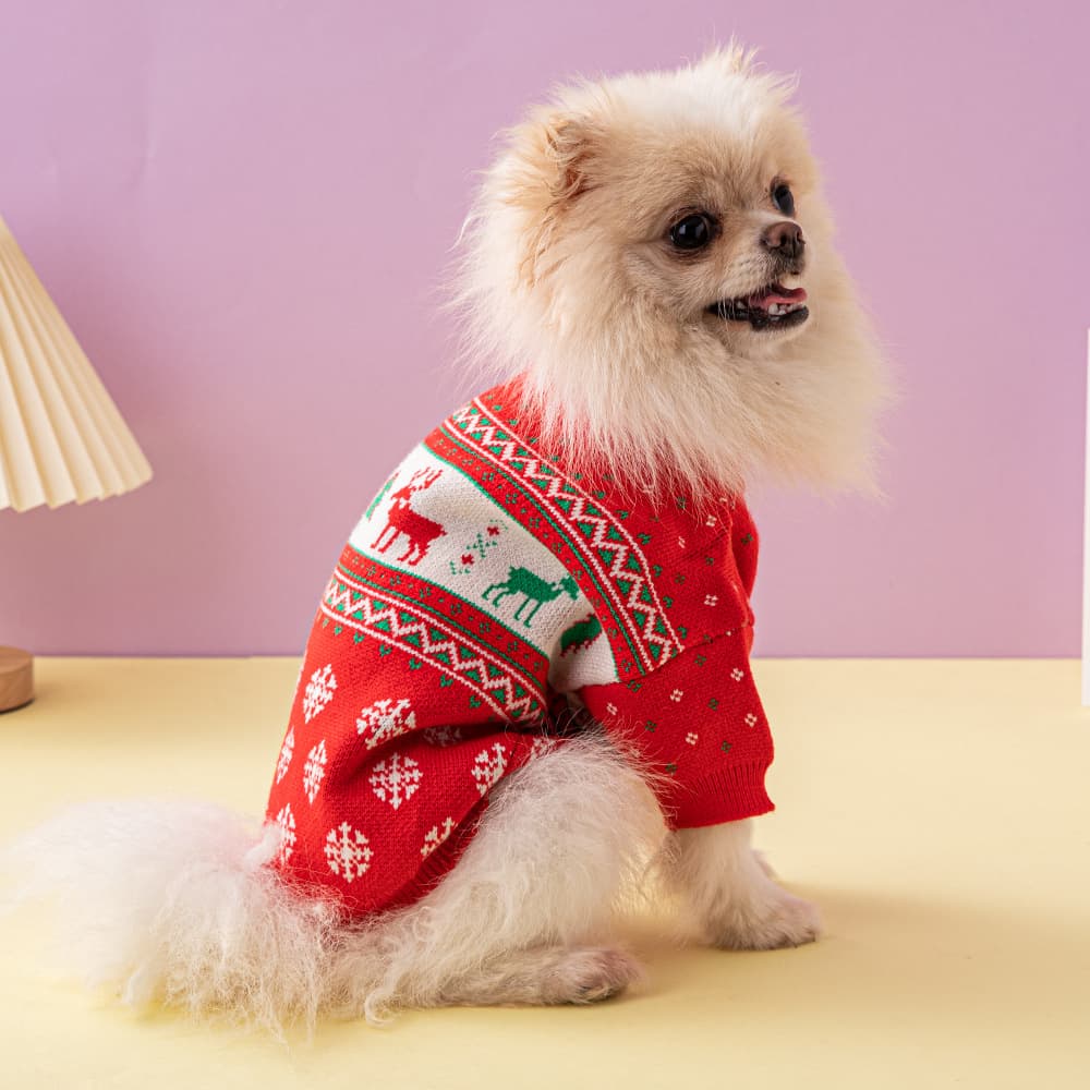 Jersey Navideño para Perros con Diseño de Reno