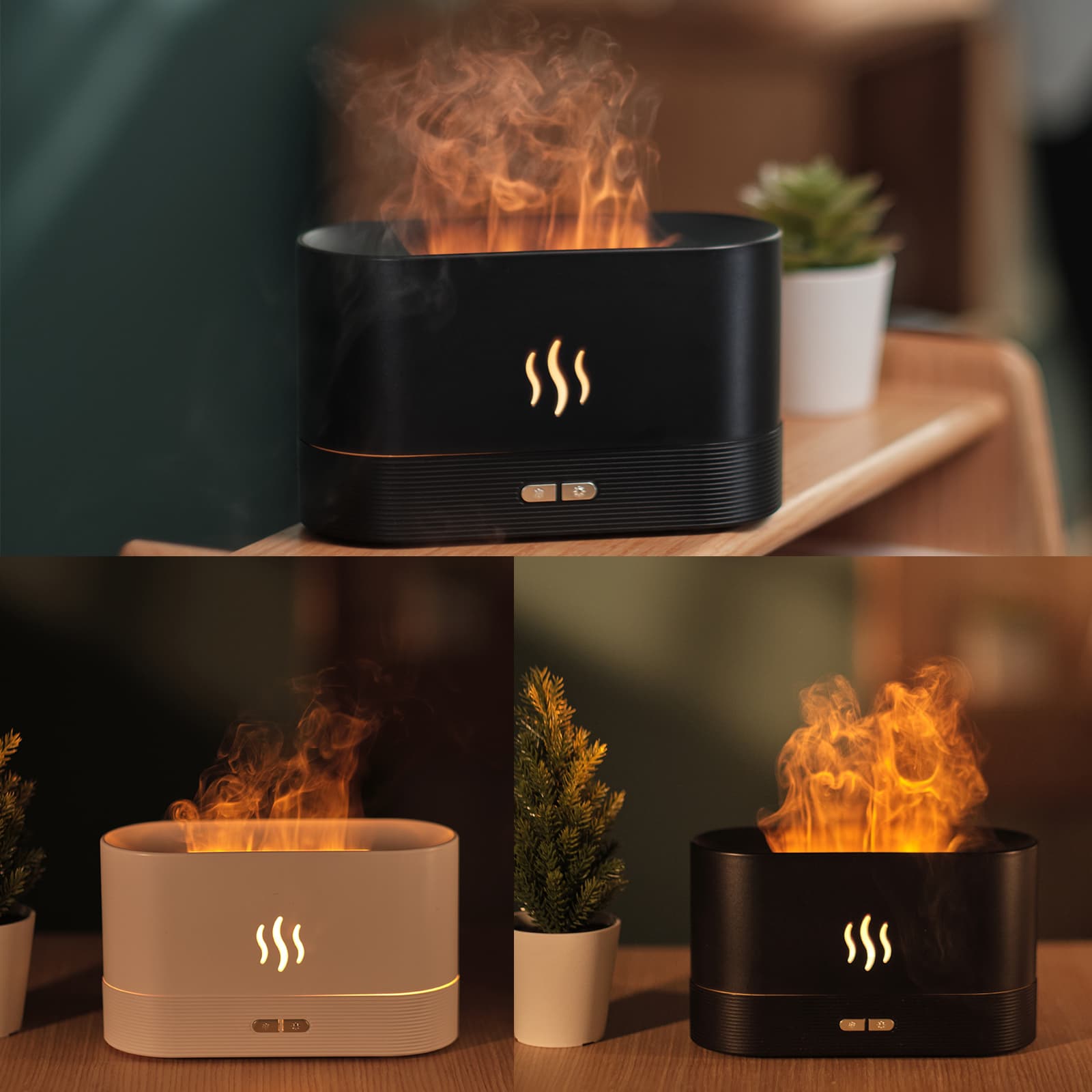 Difusor de Aroma LED con Humidificador de Niebla