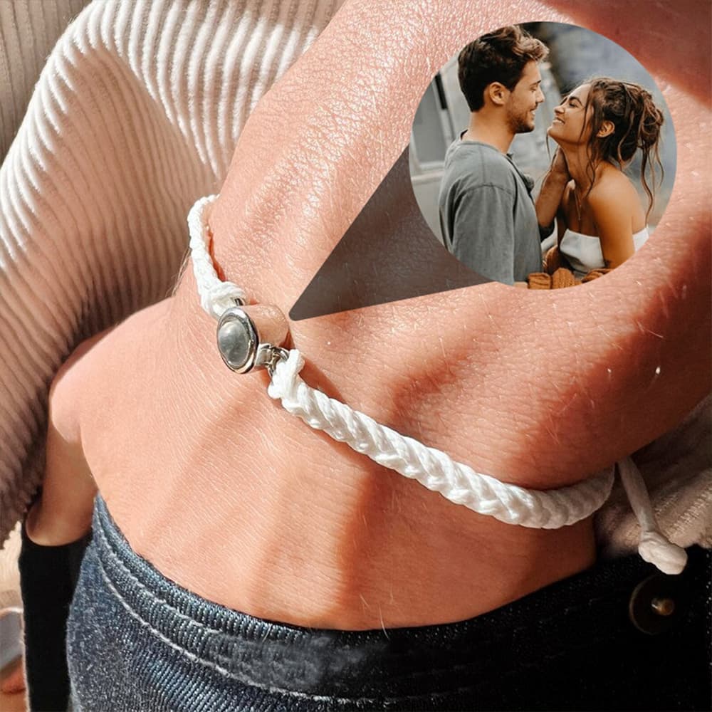 Pulsera de Proyección de Foto Personalizada Tejedida