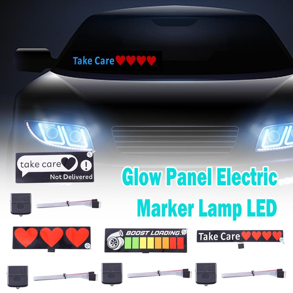 Luz LED Decorativa para Parabrisas de Coche con Panel Luminoso