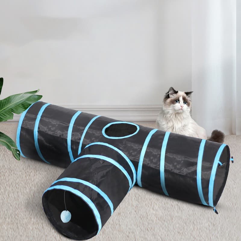Túnel Plegable para Gatos con Camino de Escalada