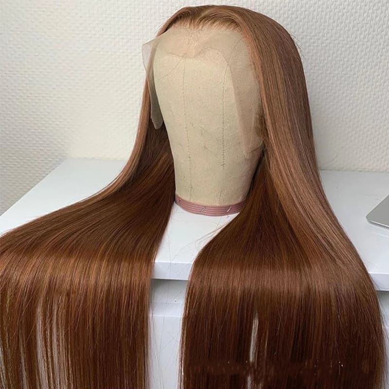 Peluca de Cabello Natural Color Marrón