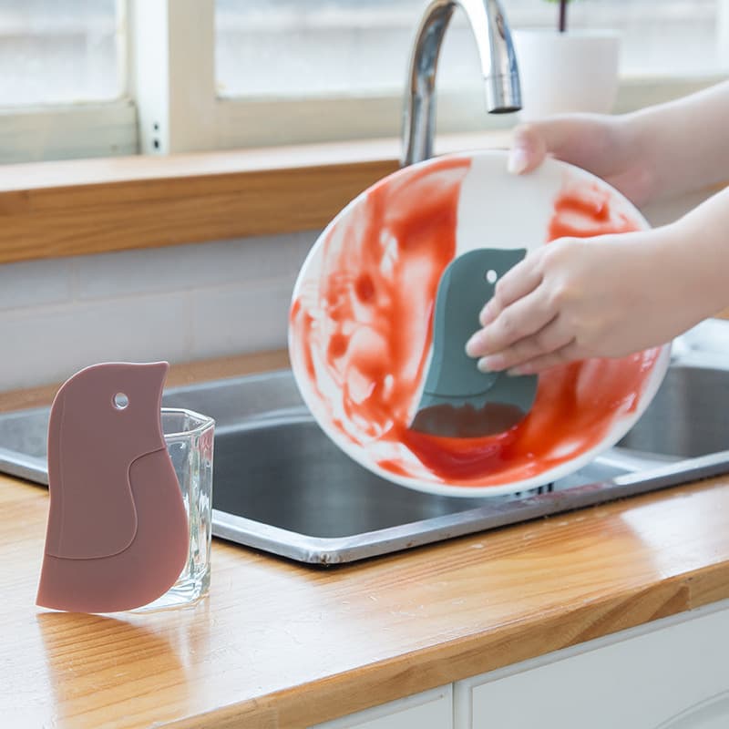 Raspador de Silicona Forma Pingüino para Cocina