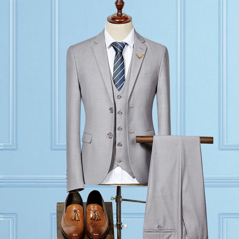 Traje de Novio Slim Fit Personalizado 3 Piezas