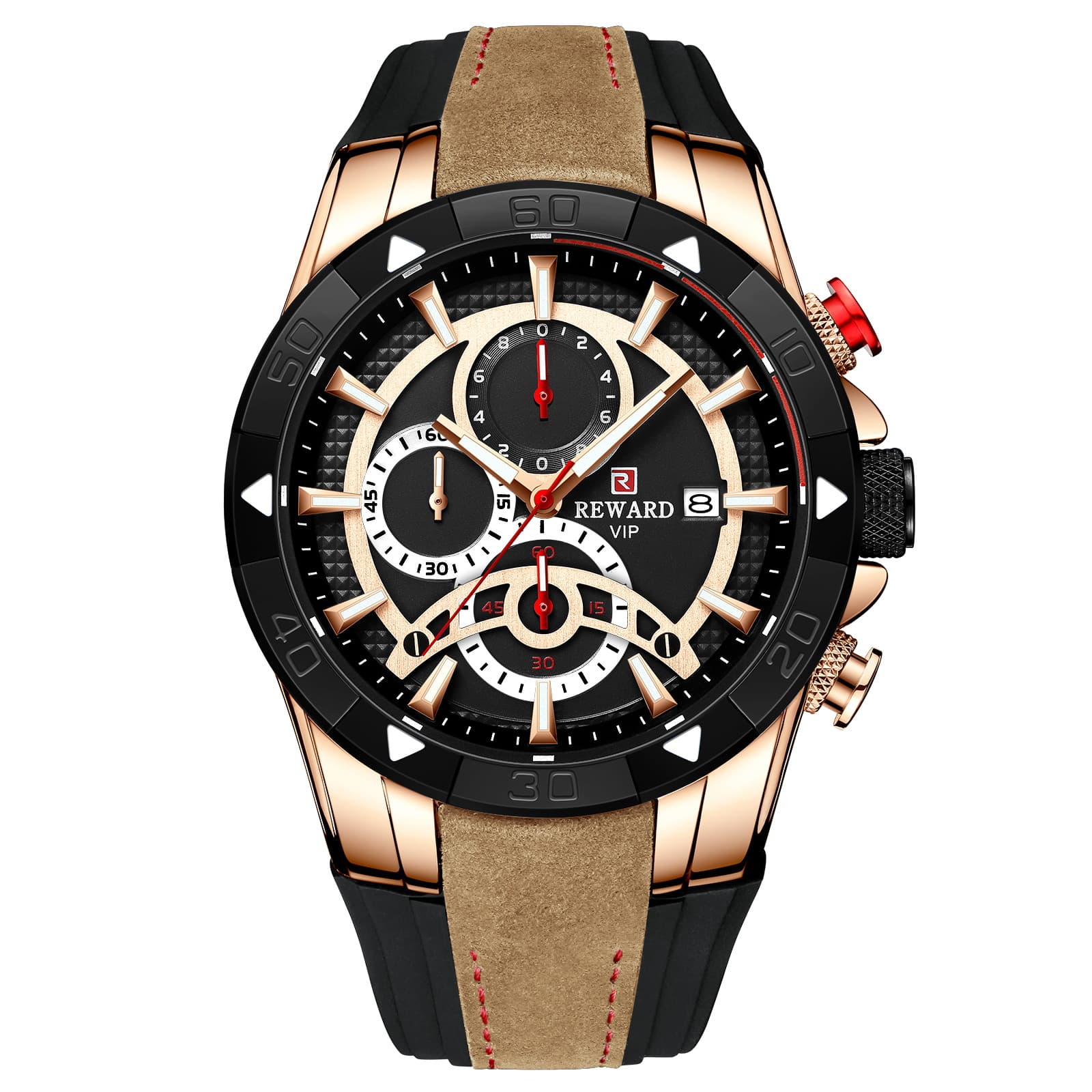 Reloj de Hombre Calendario Cuarzo Ejecutivo Seis Agujas