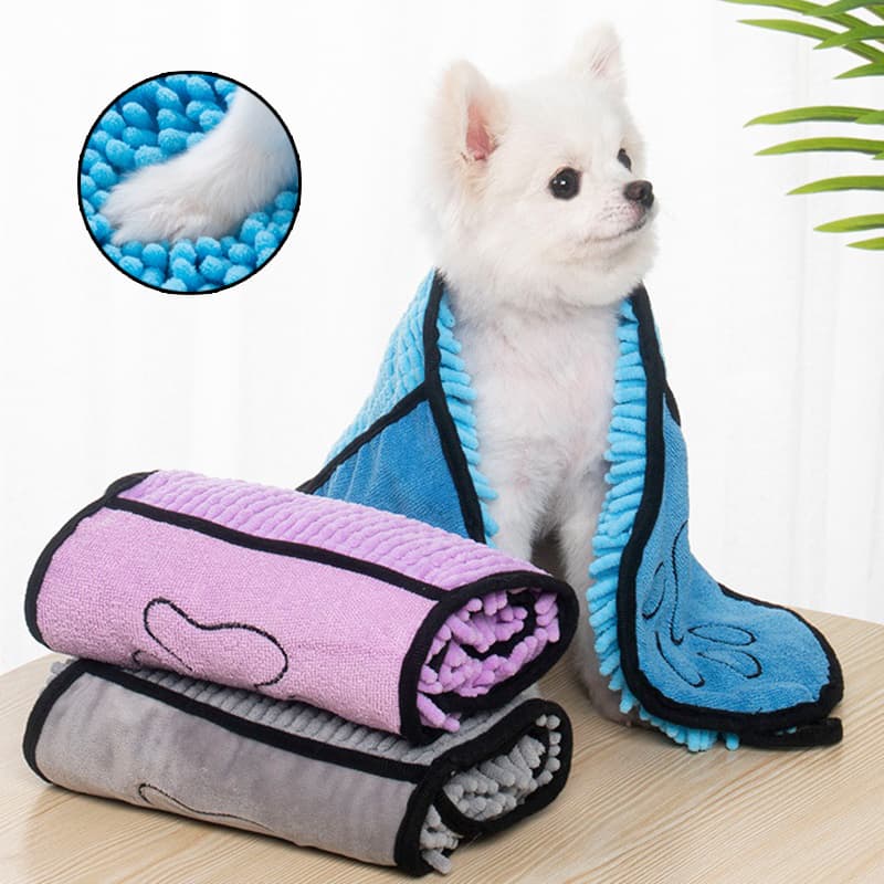Toalla de Baño Absorbente para Mascotas - Perros y Gatos
