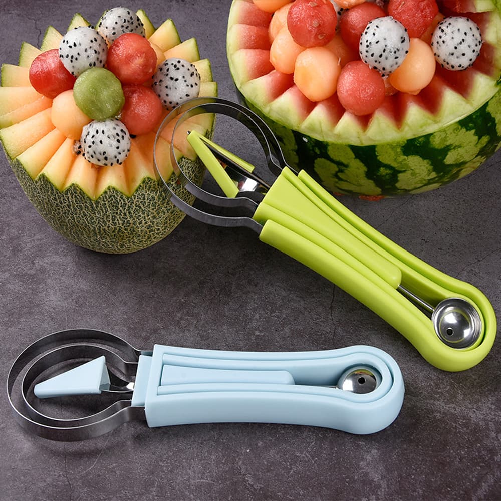 Cucharilla Excavadora de Acero Inoxidable 3 en 1 para Frutas