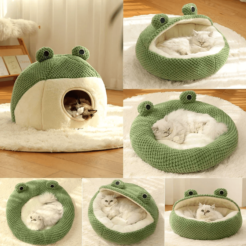 Cama Nido Cálida Pequeño Anfibio para Gatos y Perros