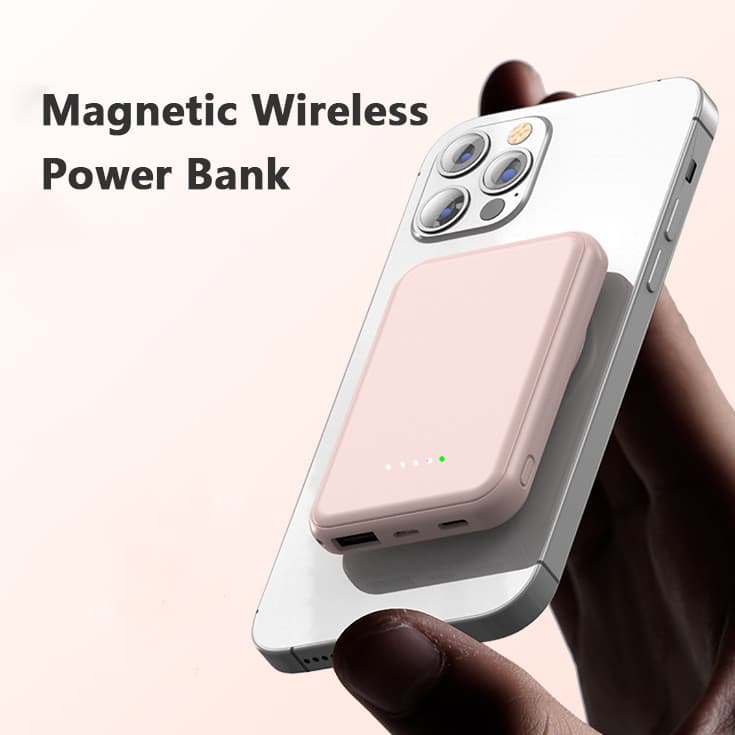 Power Bank Inalámbrico Magnético 5000 mAh Carga Rápida