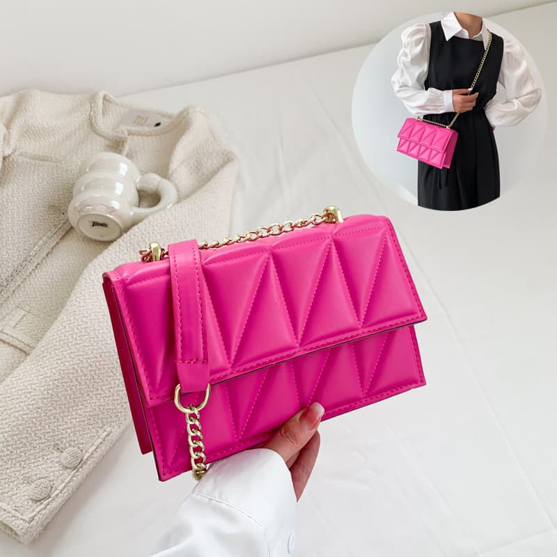 Bolso Cuadrado de Moda con Cadena