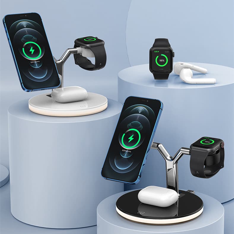 Soporte Cargador Magnético 3 en 1 Wireless 15W