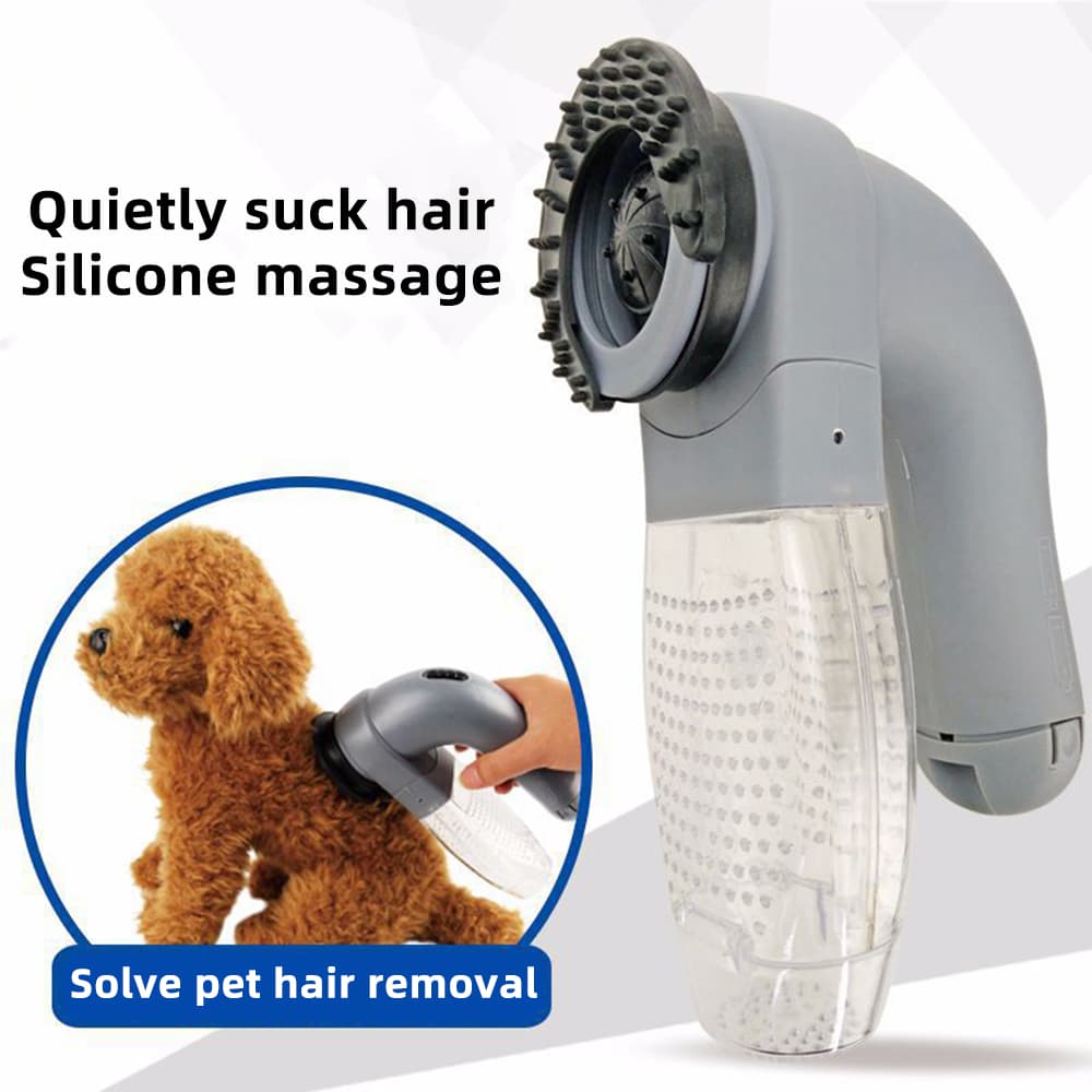 Aspirador Portátil para Mascotas con Masaje Eléctrico
