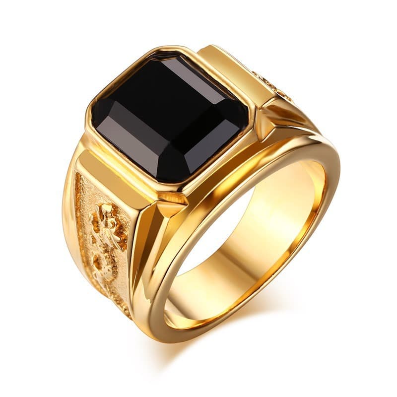 Anillos de Oro Vintage para Hombre con Diamante