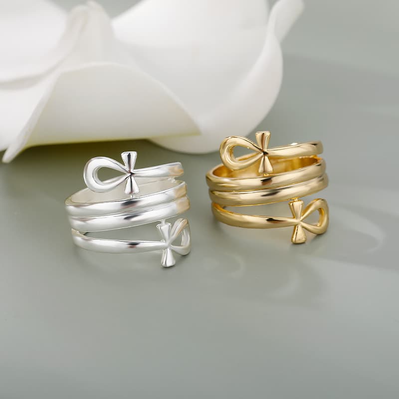 Anillos de Pareja Doble Capa Estilo Indio