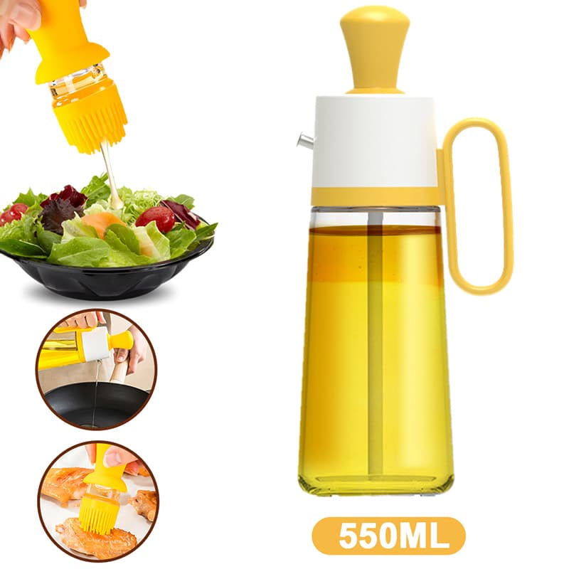 Dispensador de Aceite 2 en 1 con Brocha de Silicona para BBQ