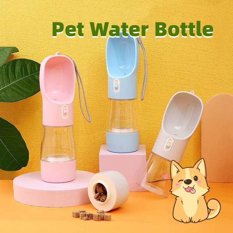 Botella Dispensadora de Agua y Comida para Perros Portátil